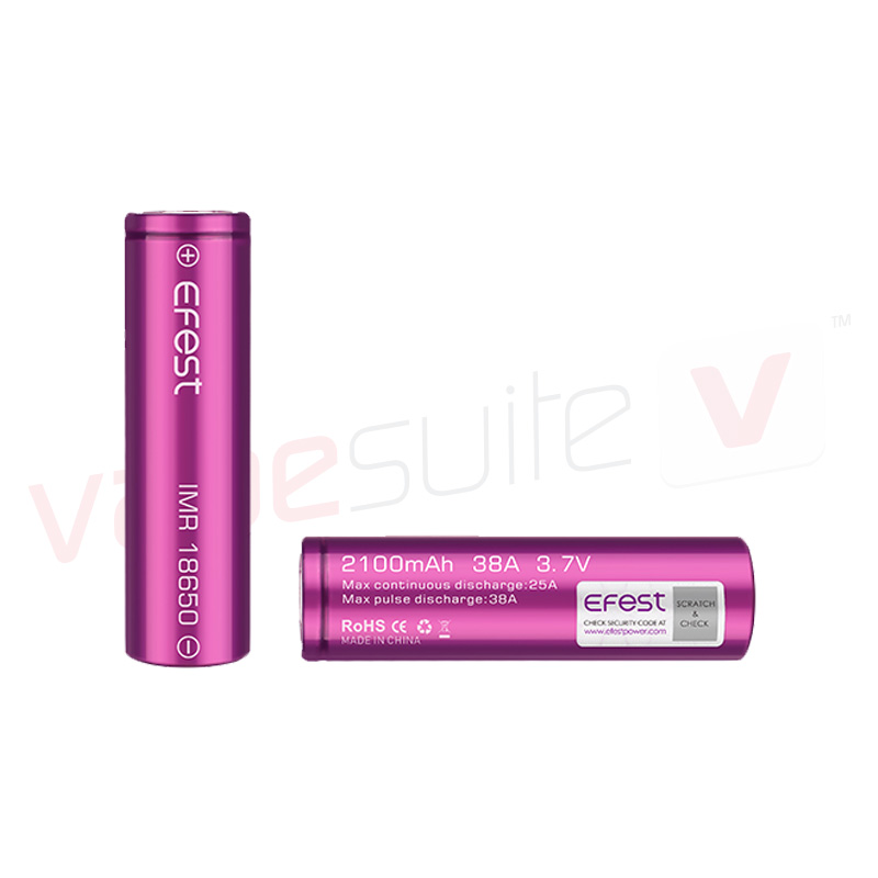 Product Image Of IMR 18650 2100mAh 38A Flat Top Battery by Efest