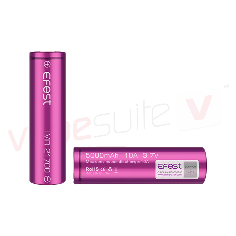 Product Image Of IMR 21700 5000mAh 30A 3 7V Flat Top Battery by Efest