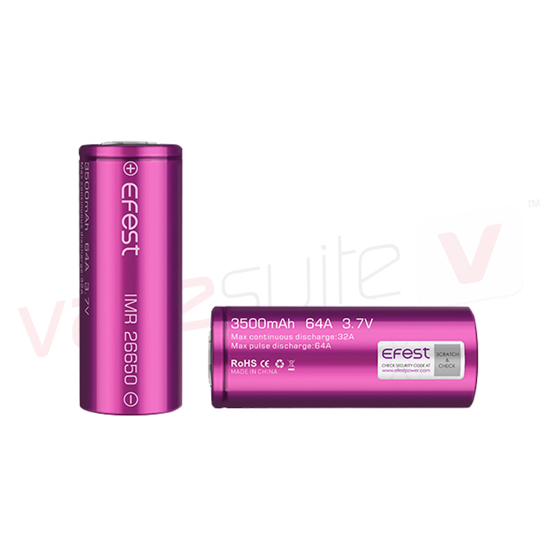Product Image Of IMR 26650 3500mAh 64A Flat Top Battery by Efest