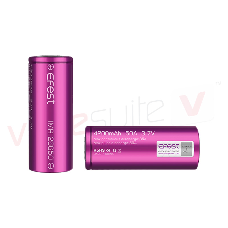 Product Image Of IMR 26650 4200mAh 50A Flat Top Battery by Efest